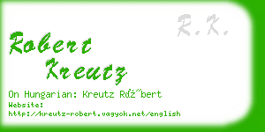 robert kreutz business card